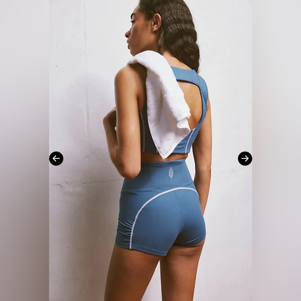 FP Movement You're A Peach Shorty Shorts in Skyline | NWOT